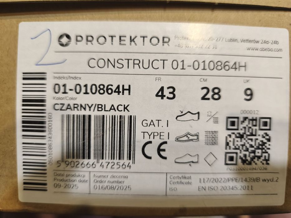 Protektor buty ochronne 43 rozmiar