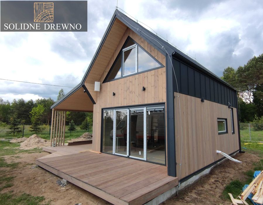 Deska elewacyjna 19x146 Faza świerk Skanydanwski pióro-wpust podbitka