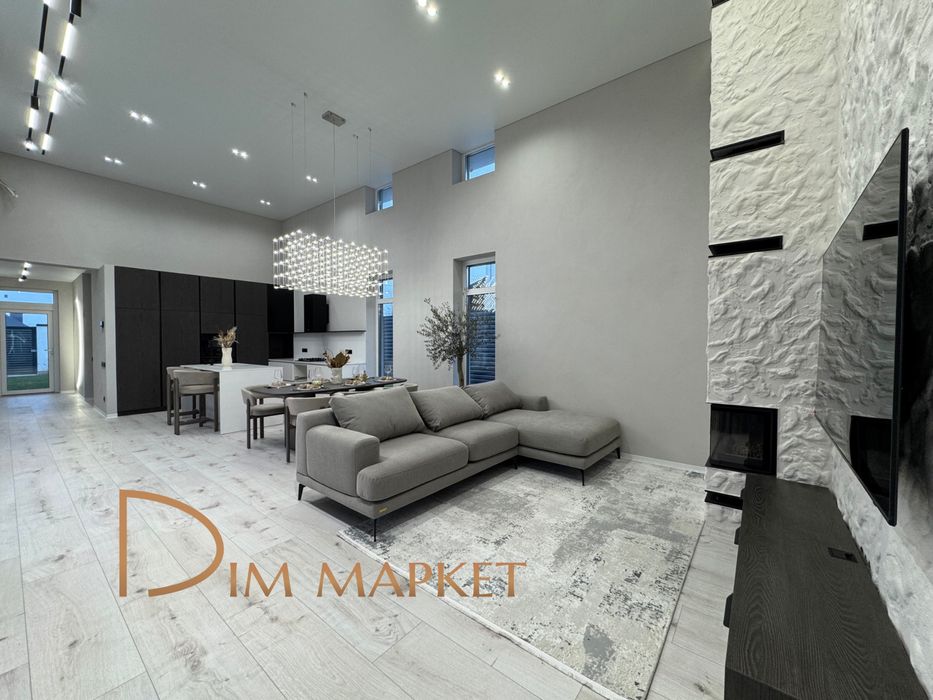 Одноповерховий дім 180 м2, стеля 4.4м‼️з МЕБЛЯМИ та ТЕХНІКОЮ‼️