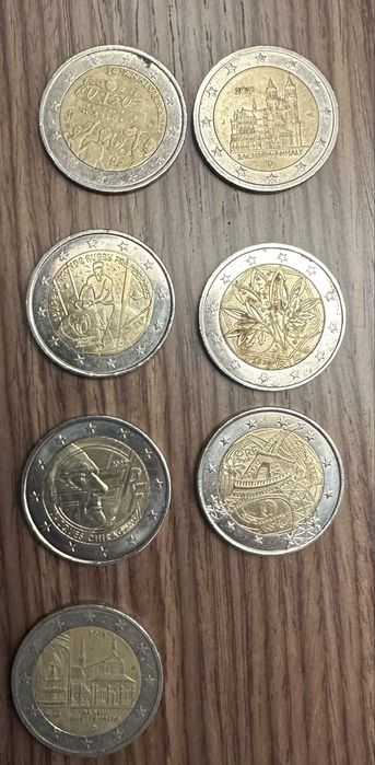 Moedas 2€ para troca.