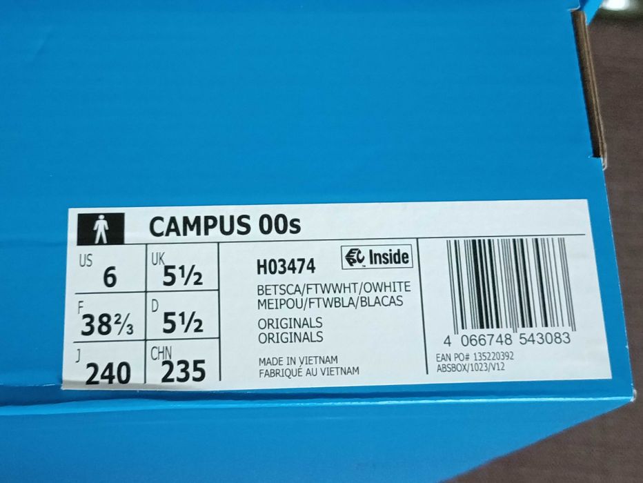 (r 38 2/3) Adidas Campus 00s Better Scarlet Cloud White Białe czerwone