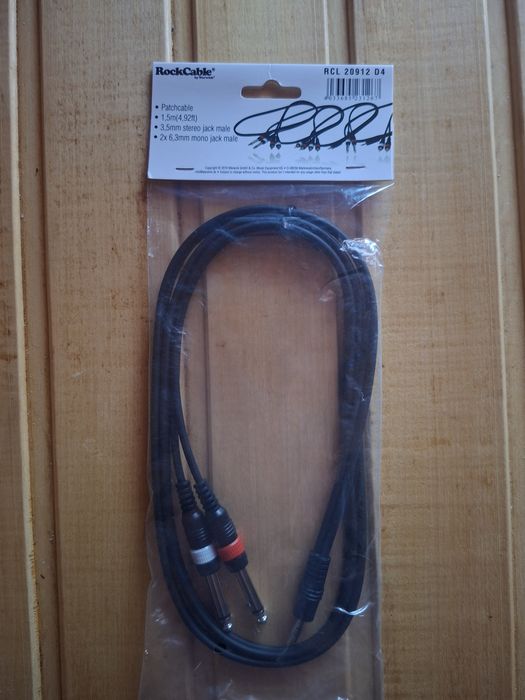 Ауді Кабель  RockCable - 1,5 м. міні джек 6,3мм - 2 моно джек
д - 1,