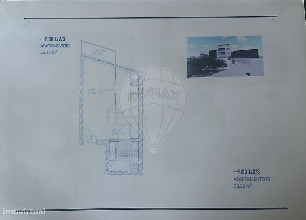 Apartamento T0 para venda