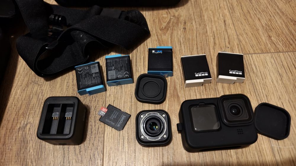 Go pro 10 max lens, duży zestaw. Karta 256gb