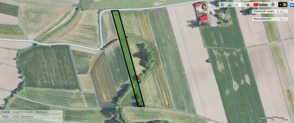 Działka 44 ary - Kliszów gm. Gawłuszowice - Widok 2