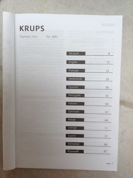 Máquina Café Krups Espresso Vivo art 880