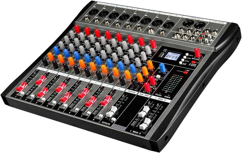 Profesjonalny mikser 8-kanałowy Bluetooth Efekt USB 48V DX8