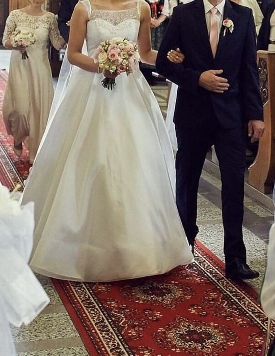 Suknia ślubna + tren SPOSA SP1511 stan idealny jak NOWA