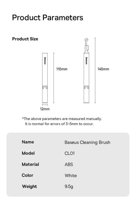 Ручка для чищення навушників Baseus Bluetooth для Airpods Pro
