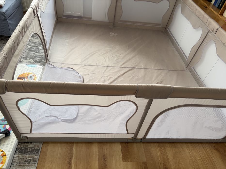 Kojec dla dziecka Lionelo Willow XL 207x187 Beige Sand