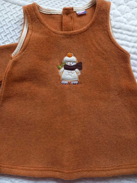 Casaco com capuz + vestido Obê, tam. 18 meses, novo!
