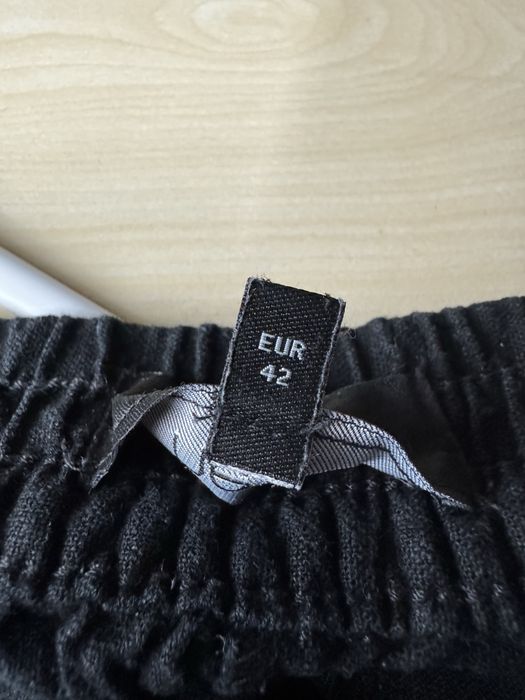 NEXT czarne spodnie lniano wiskozowe szerokie 42 len wiskoza