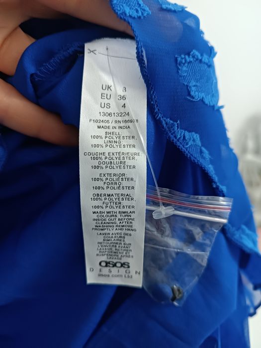 Sukienka chabrowa ASOS rozmiar 36