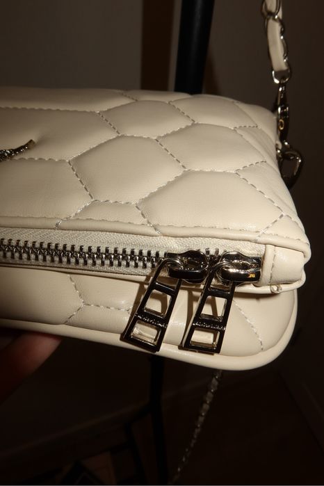 ЧИТАЙТЕ ОПИС!!сумка клатч  в стилі zadig&voltaire rock quilted молочна