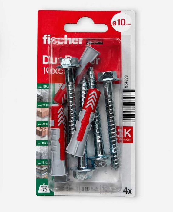 Дюбель Fischer 10 мм з шурупом оригінал.( Львів / Дніпро / Київ ) опт.роздріб