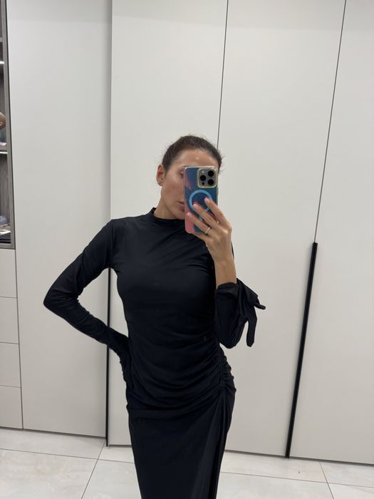 Платье La Mare с перчатками.  Можно на Платье на беременную