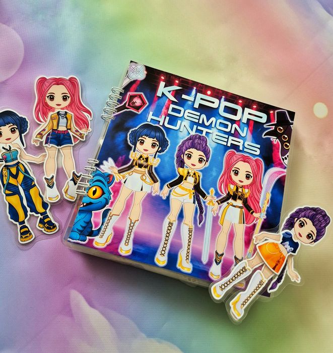 K-pop demon hunters на липучках ліпучках альбом книжка демон хантерс