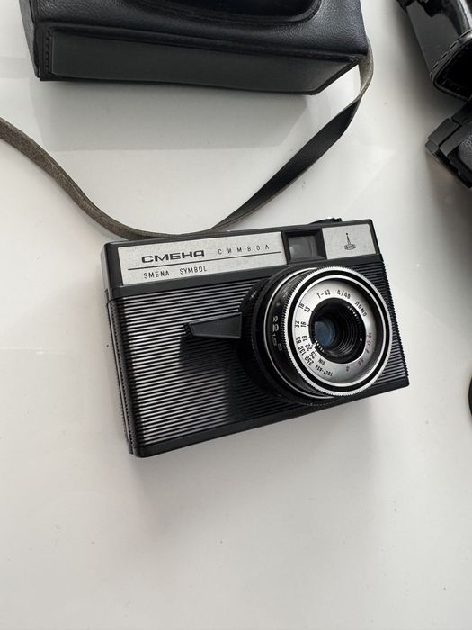 2x stary aparat fotograficzny Smena CMEHA NOMO retro z etui