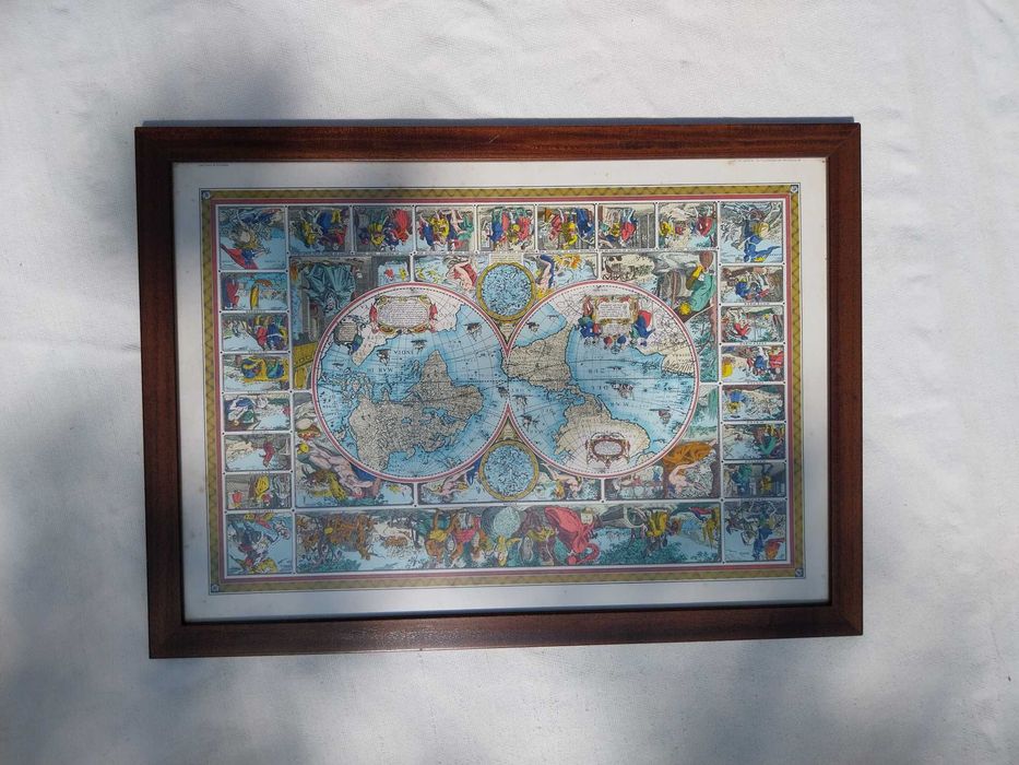 Gravura Magna Carta Mundi (mapa do mundo)