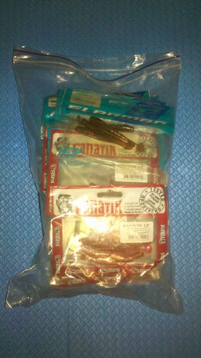 Приманки силиконовые для ловли Судака Щуки Окуня 70шт.силикон