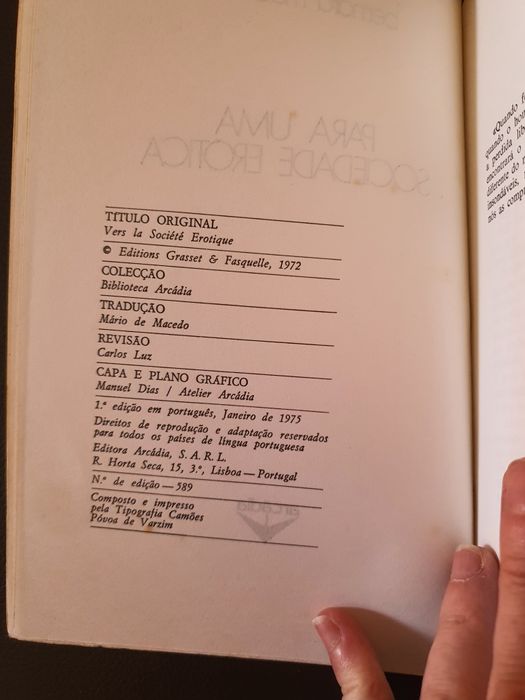 Para uma Sociedade Erótica de Besnard Muldworf Biblioteca Arcadia