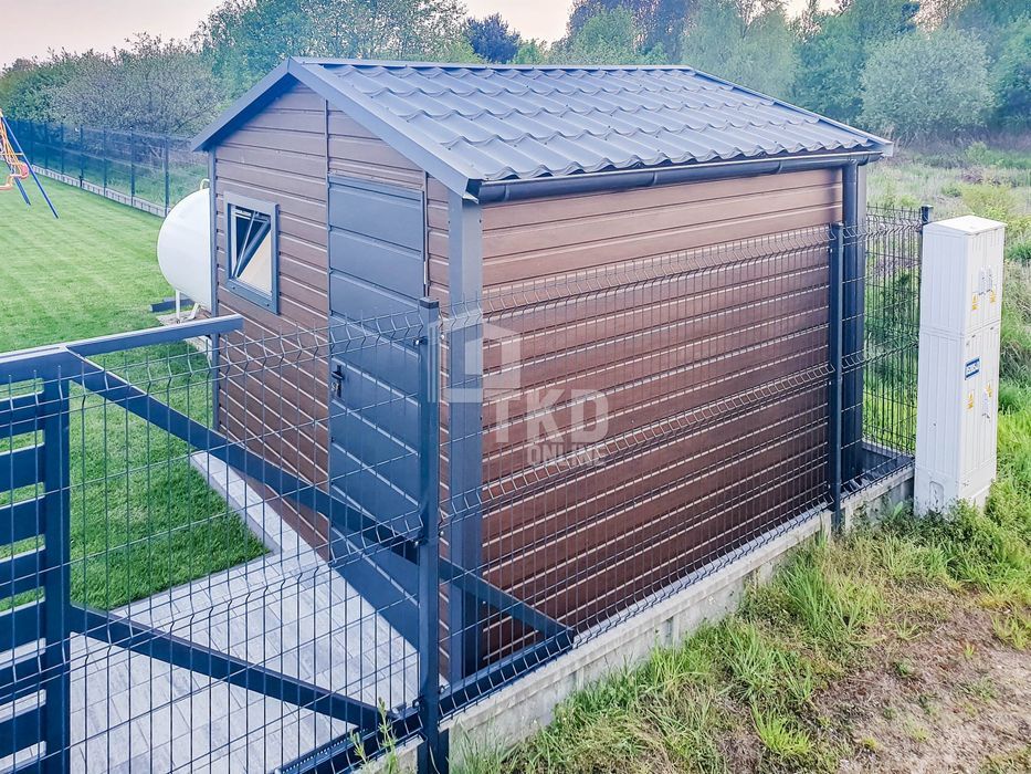 Schowek - Domek Ogrodowy 3X3M - Drzwi Okno Rynny Blachodachówka Tkd243