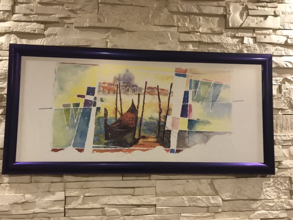 Obraz nowoczesny w ramie plastikowej 35x75 cm