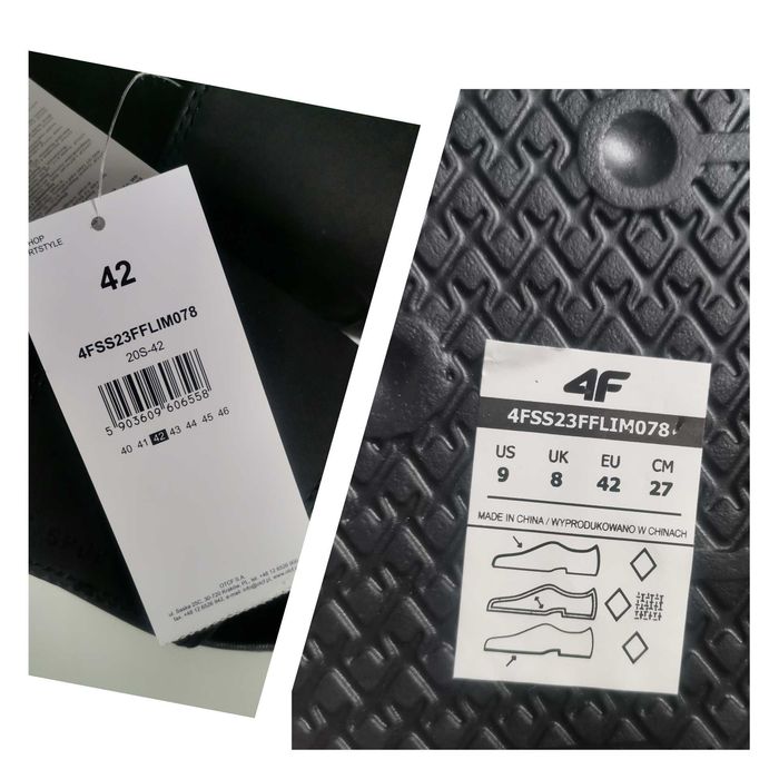 Nowe Klapki 4F klapki 42 klapki 4F lekkie klapki buty