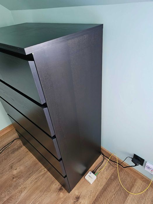 Zestaw mebli Ikea - MALM - czarnobrąz