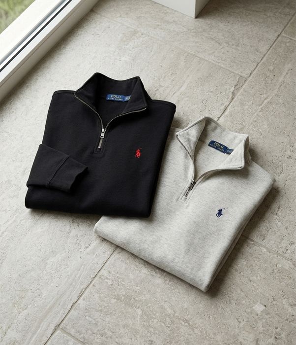 Базова чоловіча кофта Polo Ralph Lauren чорна та світло-сіра