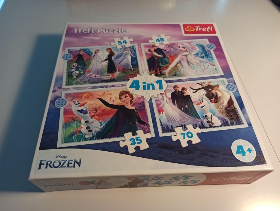 Trefl Puzzle 4W1 Magia w lesie Frozen