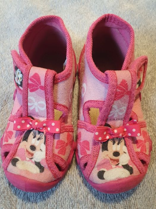Tenisowki trampki kapcie do przedszkola różowe Disney Myszka Miki r.23