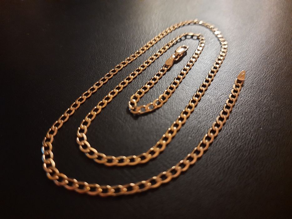 Złoty łańcuszek damski pancerka 333 ZÓŁTE ZŁOTO łańcuszek 46cm!!!