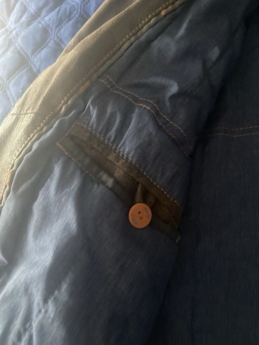 Kurtka  męska  z dodatkiem skóry