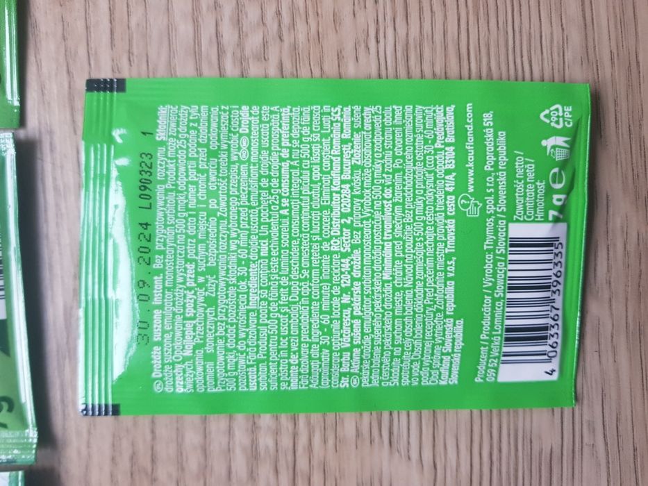 Drożdże piekarnicze, suszone 11 opakowań x 7g