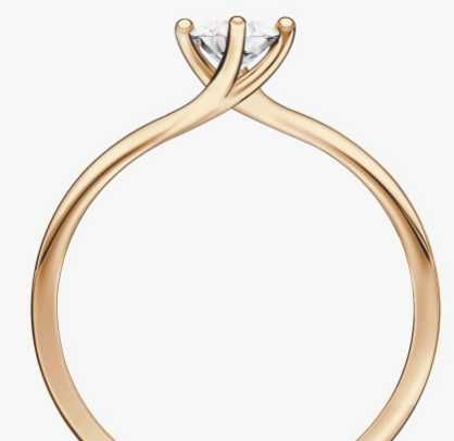 Pierścionek złoty z diamentem YES 0,25 ct - Valentine