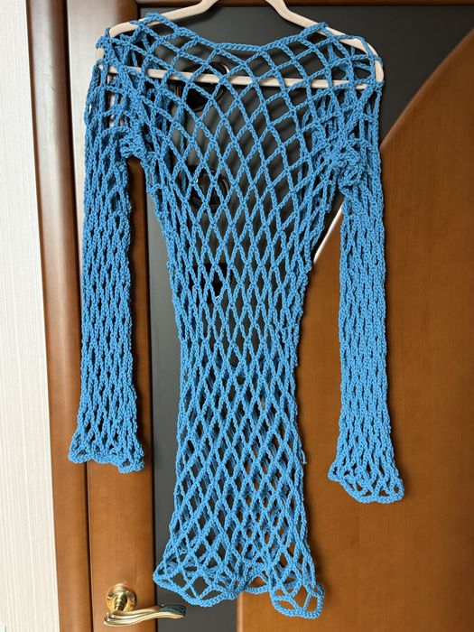 Пляжна туніка ручноі роботи укр бренд nu.art.macrame