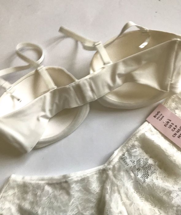 Бюстгалтер/Бандо. Білий. H&M. Гладкий. 75В