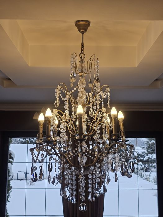 Żyrandol kryształowy duży