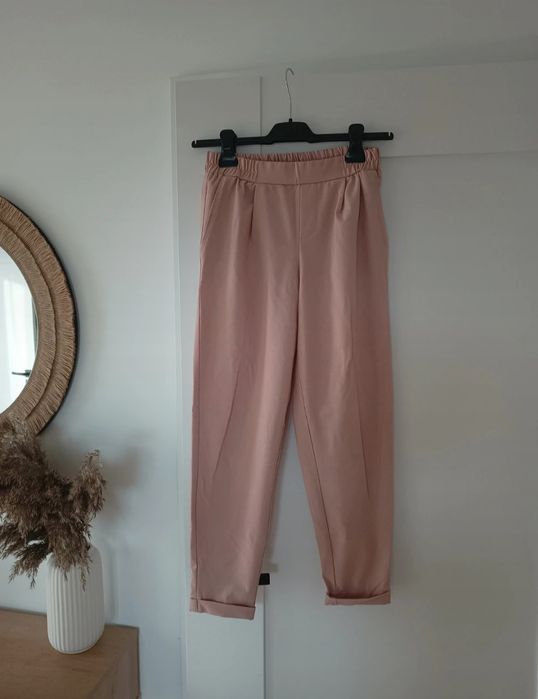 Cygaretki eleganckie spodnie brudny róż
