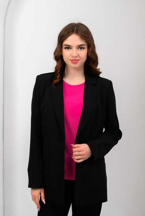 Піджак 029 чорний креп