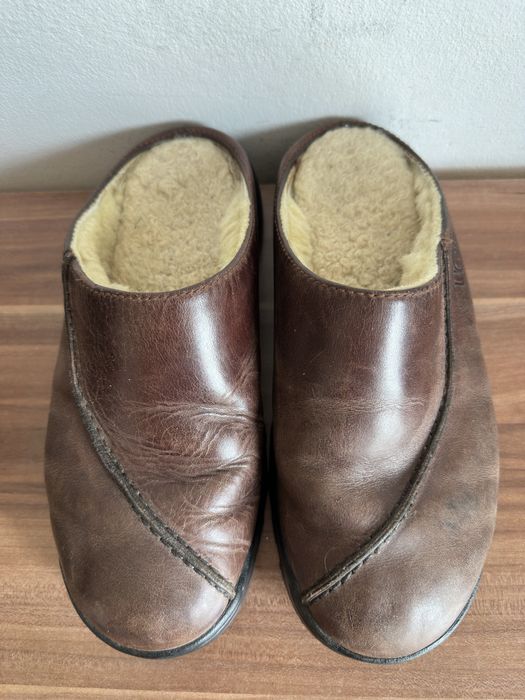 Ugg Australia Leather Chodaki ocieplane