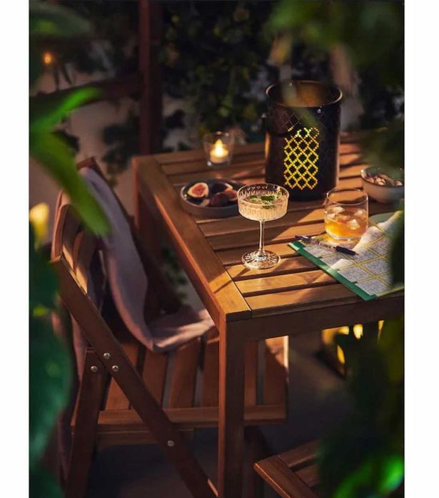 NOWY Stół ogrodowy IKEA NÄMMARÖ 75x63 cm (lita akacja) – fabrycznie zapakowany