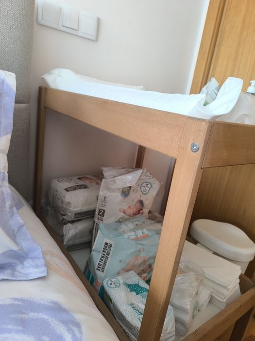 Muda fraldas com almofada