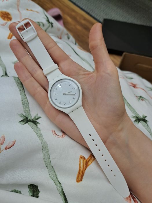 Zegarek swatch skin big biały jak nowy