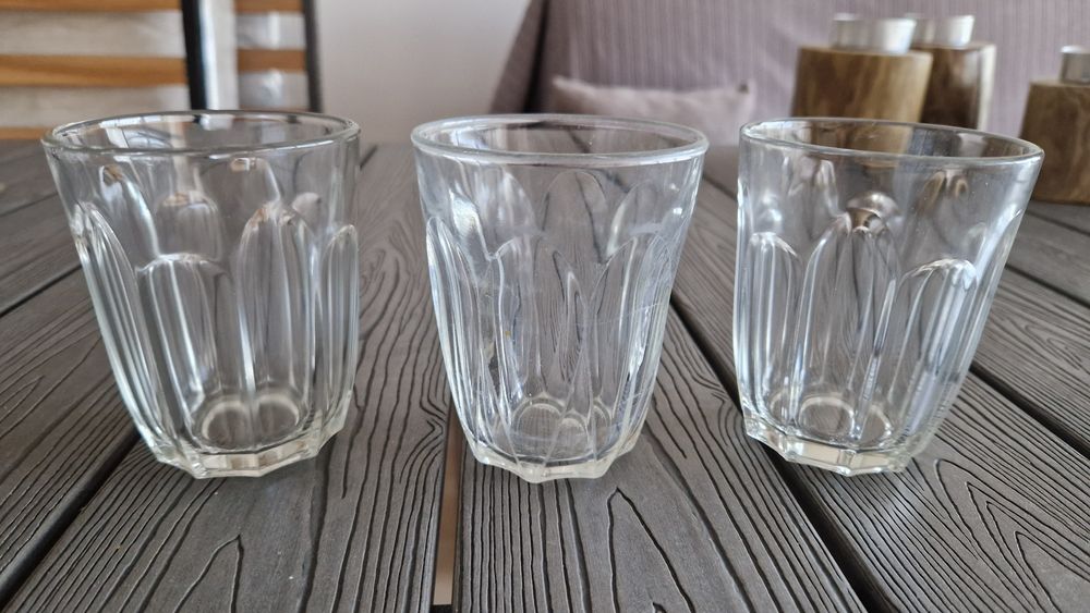 3 copos vintage crisal de vidro