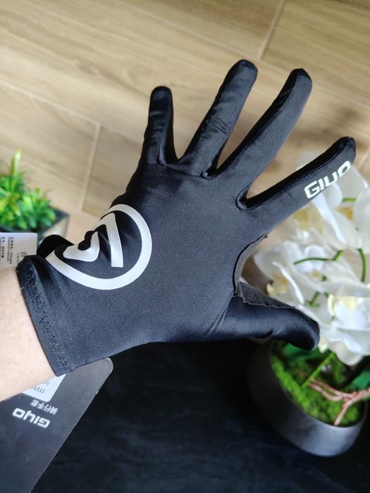 Rękawiczki rowerowe sportowe antypoślizgowe czarne unisex m