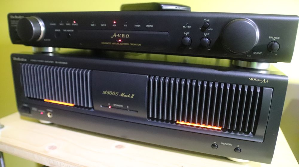 Technics Amplificador SE-A800SM2 e pré SU-C800UM2