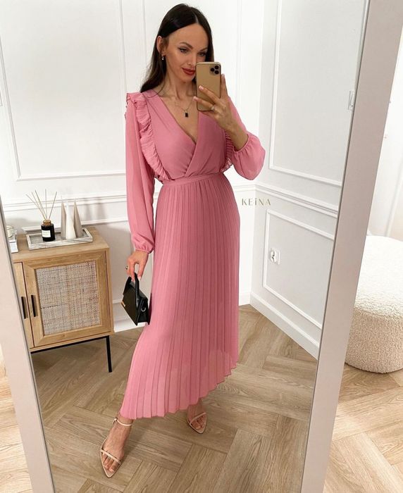 Nowa Sukienka Keina długa 36 plisowana