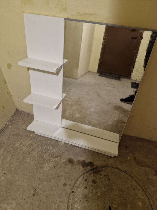 Półka ścienna Półka łazienkowa lustro do łazienki  reling ikea lillangen